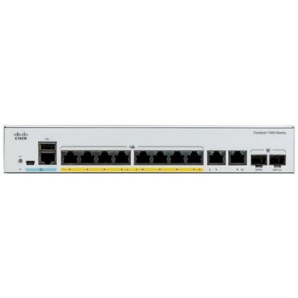 Коммутатор Cisco C1000-8P-2G-L 10x1 Гбит/сек, управляемый